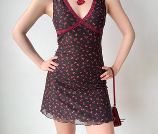 cherry sleeveless dress