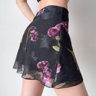 flower mesh skirt