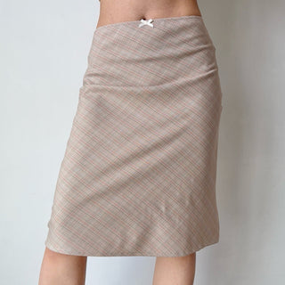 plaid midi skirt