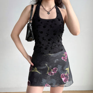 flocking halter Top