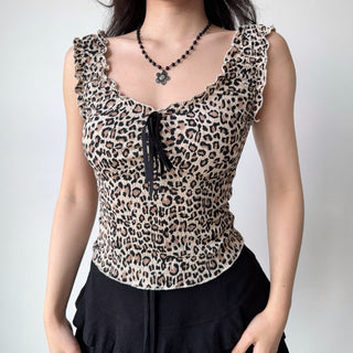 leopard sleeveless Top