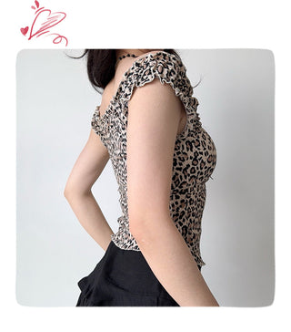leopard sleeveless Top