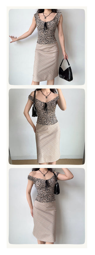 leopard sleeveless Top
