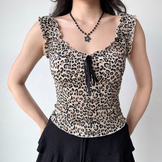 leopard sleeveless Top