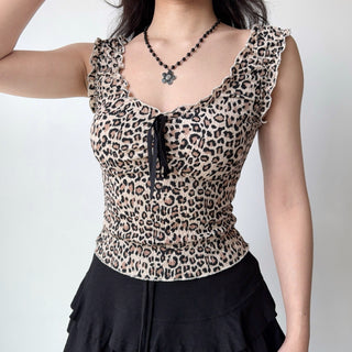 leopard sleeveless Top