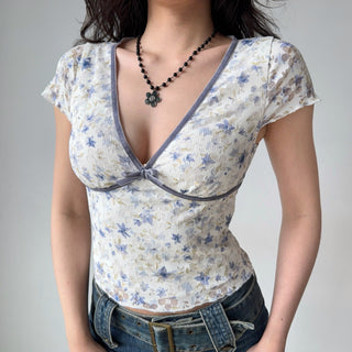 deep V plaid