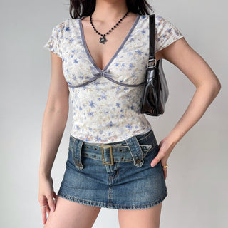 deep V plaid
