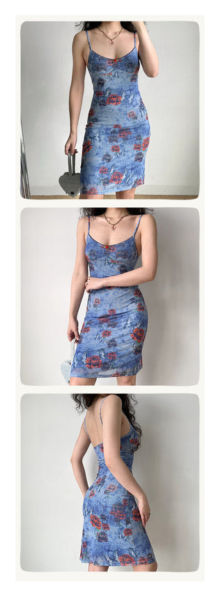 butterfly slip dress