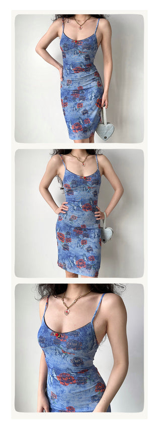 butterfly slip dress