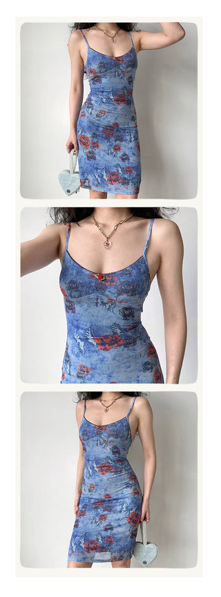 butterfly slip dress