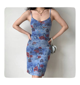 butterfly slip dress