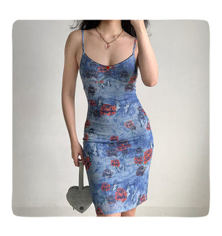 butterfly slip dress