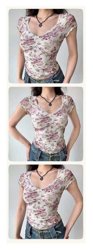 lace short sleeve