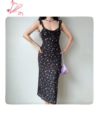 black floral dress