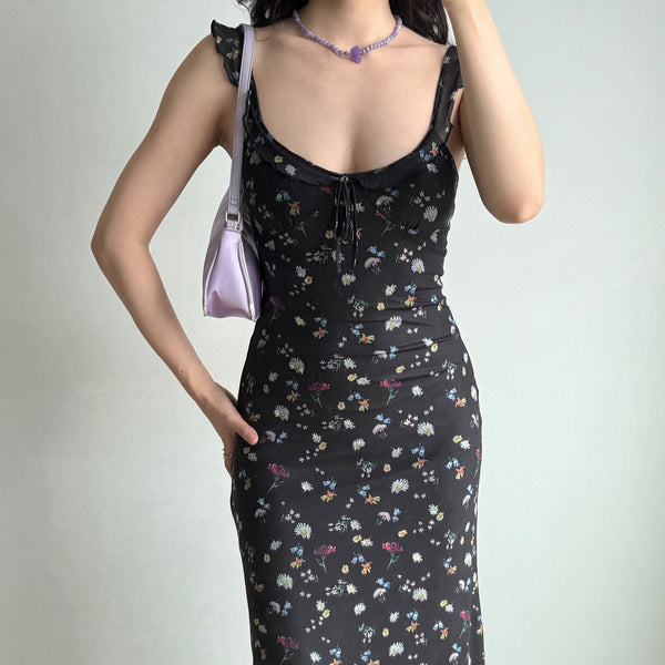black floral dress