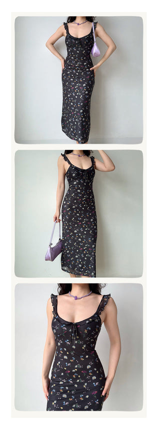black floral dress