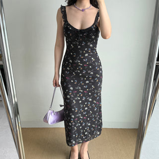 black floral dress