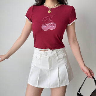 cherry shoulder Top