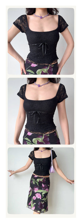 black lace Top