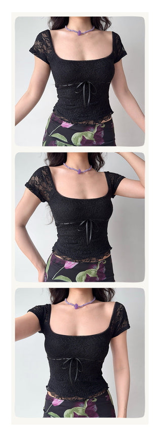 black lace Top