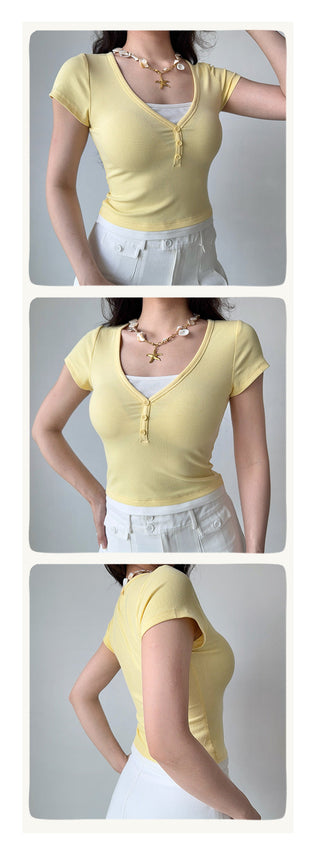fake two-piece Top