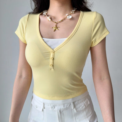 fake two-piece Top