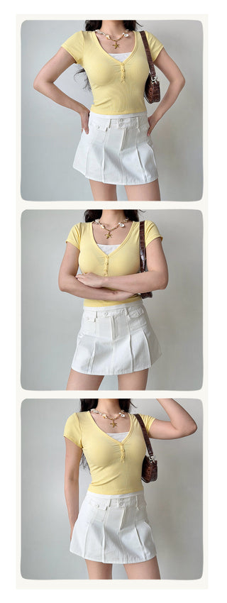 fake two-piece Top