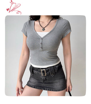 fake two-piece Top