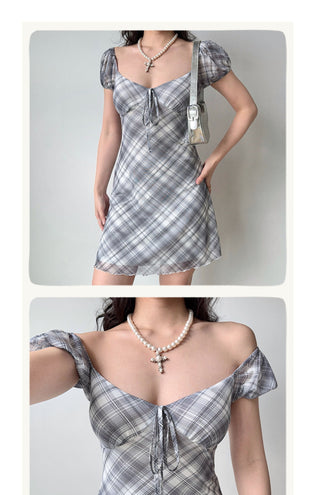 plaid bubble dress