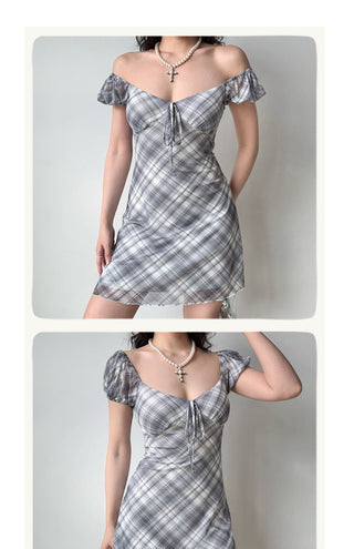 plaid bubble dress