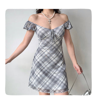 plaid bubble dress