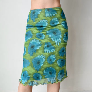 contrast sheath skirt