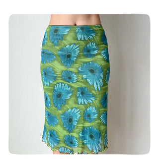 contrast sheath skirt