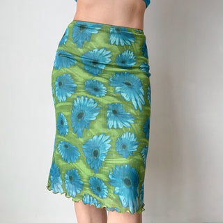 contrast sheath skirt