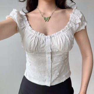 puff embroidered shirt