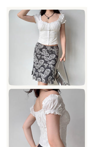 puff embroidered shirt