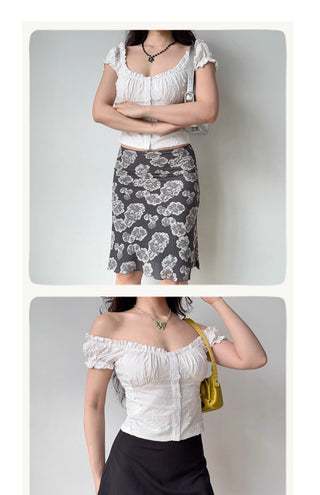 puff embroidered shirt