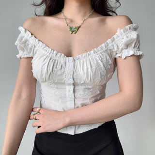 puff embroidered shirt