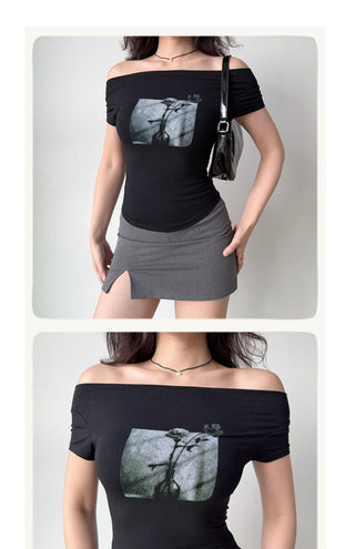 black print Top