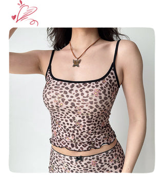 leopard skirt set