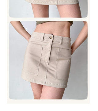 workwear A-line skirt