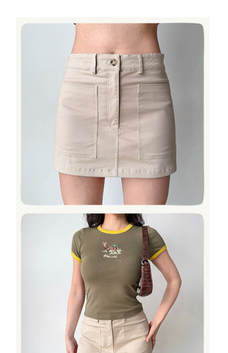 workwear A-line skirt