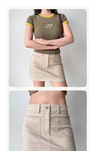 workwear A-line skirt