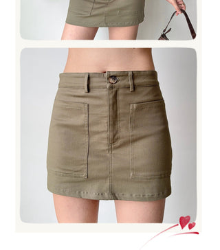 workwear A-line skirt
