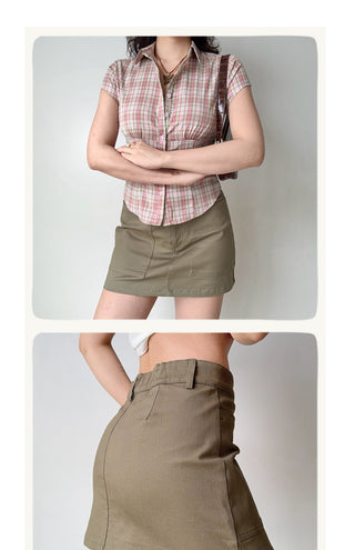workwear A-line skirt