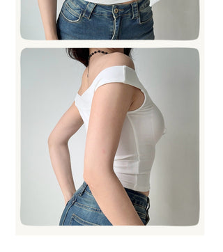 off-neck tied Top