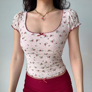 rose lace crop