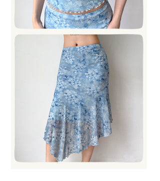 blue suspender set