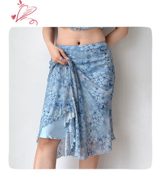 blue suspender set