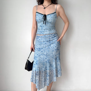 blue suspender set
